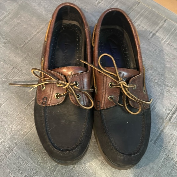 Clarks Other - Clark’s Leather Boat Shoes Brown/Black Size 9.5